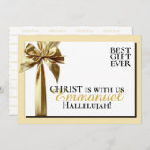 キリストはクリスマス最高のに私達の賜物だ シーズンカード (正面/裏面)