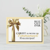 キリストはクリスマス最高のに私達の賜物だ シーズンカード (スタンド正面)