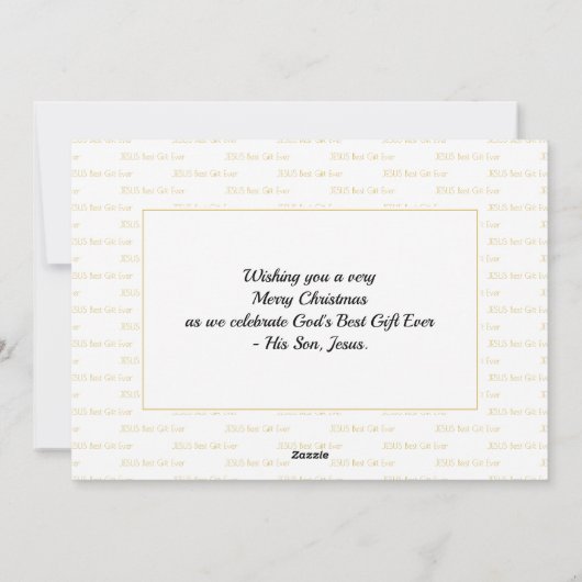 キリストはクリスマス最高のに私達の賜物だ シーズンカード (裏面)