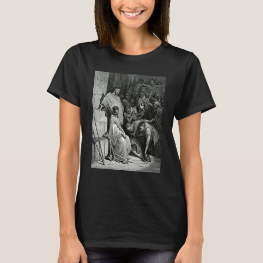 キリストはグスタヴドーレ聖書の芸術を嘲笑 Tシャツ (正面)