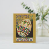 キリストは上がります! 素晴らしいヴィンテージのロシア人のイースターエッグ シーズンポストカード (スタンド正面)