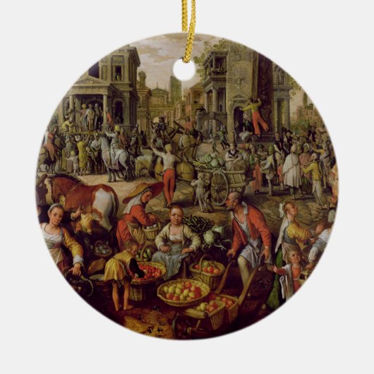 キリストは人々に表示しました セラミックオーナメント (正面)