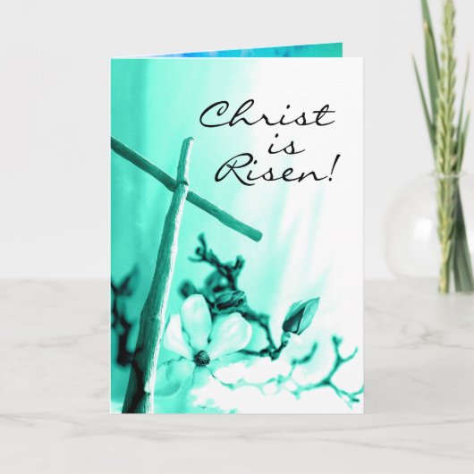 キリストは十字架と花を迎えて生まれ変わった シーズンカード (正面)