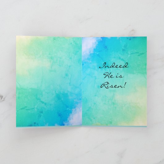 キリストは十字架と花を迎えて生まれ変わった シーズンカード (内部)