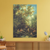 キリストは天使によって出席し， c.1725-30 (cの油) キャンバスプリント (インサイチュ (リビング))