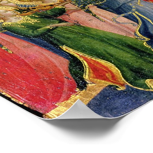 キリストは天国の法廷で栄光を受け， 1423年～24年 ポスター (角)