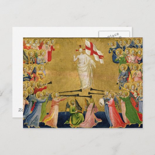 キリストは天国の法廷で栄光を受け， 1423年～24年 ポストカード (正面/裏面)