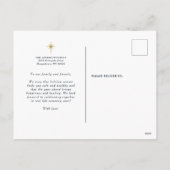 キリストは宗教的生まれなクリスマスの写真だ シーズンポストカード (裏面)