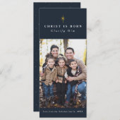 キリストは宗教的生まれなクリスマスの写真カード シーズンカード (正面/裏面)