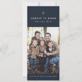 キリストは宗教的生まれなクリスマスの写真カード シーズンカード (正面)
