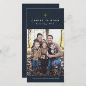 キリストは宗教的生まれなクリスマスの写真カード シーズンカード (正面/裏面)