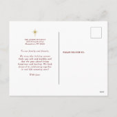 キリストは宗教的生まれなクリスマスの写真マルーンだ シーズンポストカード (裏面)