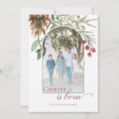 キリストは宗教的生まれなクリスマス写真のシンプル シーズンカード (正面)