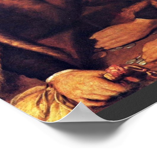 キリストは寺院から両替商を運転している。 ポスター (角)