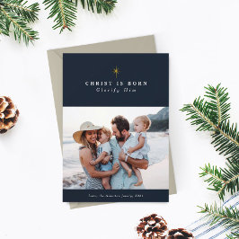 キリストは彼の生まれ宗教的な聖降誕祭を讃える シーズンカード