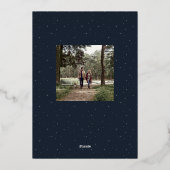 キリストは彼の生まれ宗教的な聖降誕祭を讃える 箔シーズンカード (裏面)