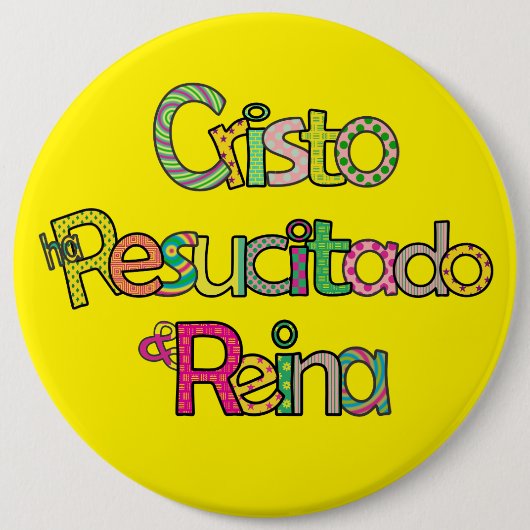 キリストは復活されたイロー超能力 缶バッジ (正面)