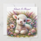 キリストは復活された復活祭の子羊フローラクリスチャン シーズンカード (正面)