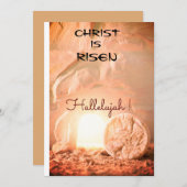キリストは復活したハレルヤのイースターカード シーズンカード (正面/裏面)
