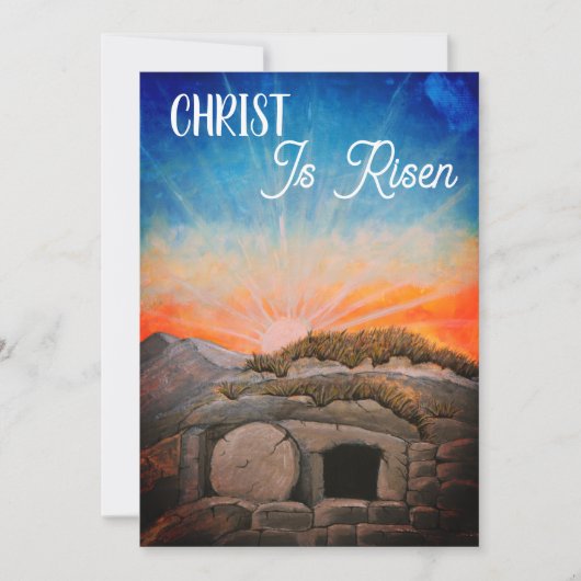 キリストは復活したハレルヤのイースターカード シーズンカード (正面)