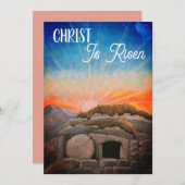 キリストは復活したハレルヤのイースターカード シーズンカード (正面/裏面)