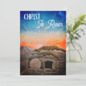 キリストは復活したハレルヤのイースターカード シーズンカード (スタンド正面)