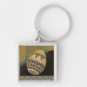 キリストは復活したヴィンテージロシアのイースター卵 キーホルダー (正面)