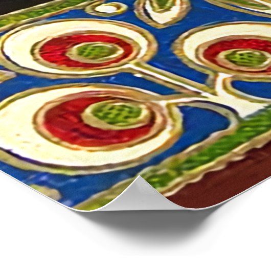 キリストは復活したヴィンテージロシアのイースター卵 ポスター (角)