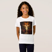 キリストは復活した女の子のTシャツ Tシャツ (正面フル)