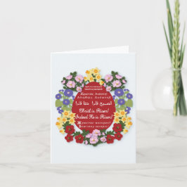 「キリストは復活した！」のパスカカード 赤い卵付き カード