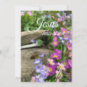 キリストは復活した キリスト教 イースター 教会 日曜日 招待状 (裏面)