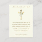 キリストは復活した」ピサンキーと正統のイースターカード プレイスカード (裏面)