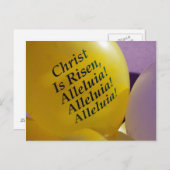 キリストは復活した – 復活気球 シーズンポストカード (正面/裏面)