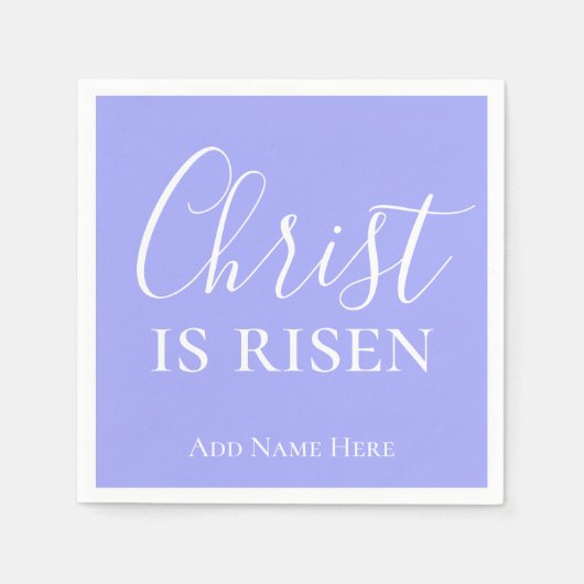 キリストは復活カスタムした青い鐘キリスト教復活祭 スタンダードカクテルナプキン (正面)