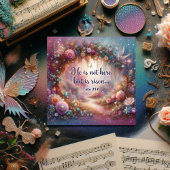 キリストは復活ピンクのフローラウッドランドイースター シーズンカード