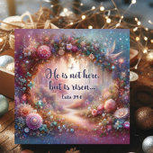 キリストは復活ピンクのフローラウッドランドイースター シーズンカード