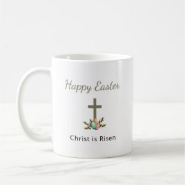キリストは復活祭飾の卵十字架で復活 コーヒーマグカップ