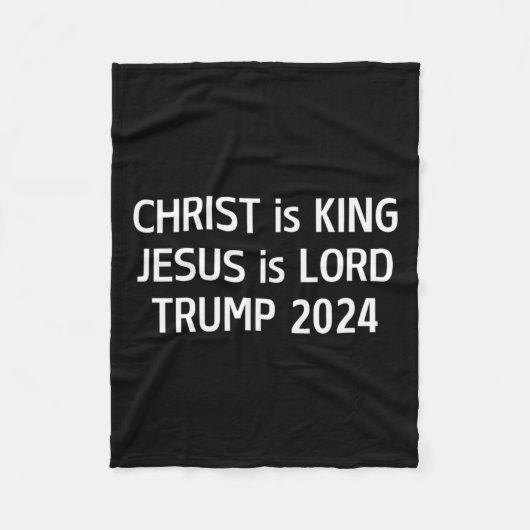 キリストは王イエスはトランプ2024主クリスチャンである フリースブランケット (正面)