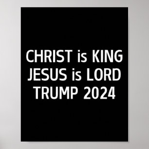 キリストは王イエスはトランプ2024主クリスチャンである ポスター