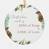 キリストは生まれた キリスト教の習慣 クリスマス セラミックオーナメント (正面)