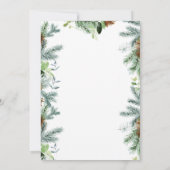 キリストは生まれた フォト ウィンター グリーンナリー シーズンカード (裏面)