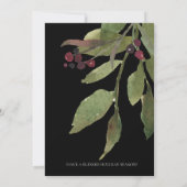 キリストは生まれクリスマスの緑の黒いクリスマス シーズンカード (裏面)