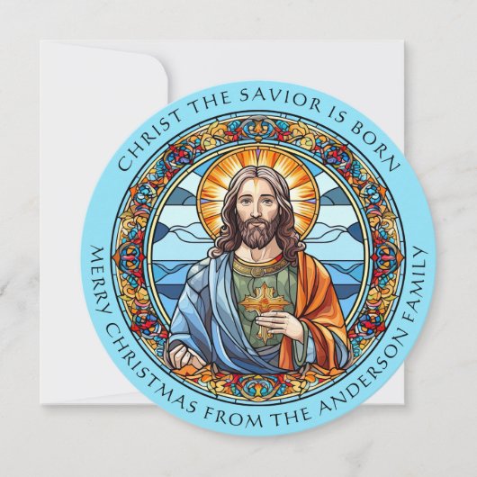 キリストは生まれ神聖降誕祭だ シーズンカード (正面)