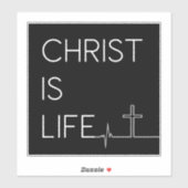 キリストは生命の心拍の線であり、十字架である シール (シート)