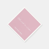 キリストは甦った | カスタムピンククリスチャン・イースター スタンダードカクテルナプキン (角)