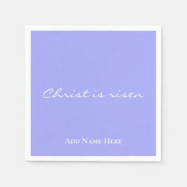 キリストは甦った | カスタム紫キリスト教復活祭 スタンダードカクテルナプキン