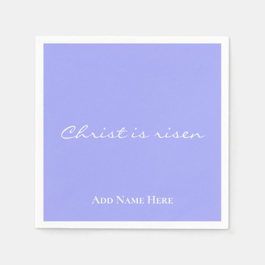 キリストは甦った | カスタム紫キリスト教復活祭 スタンダードカクテルナプキン (正面)