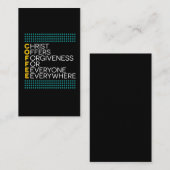 キリストは皆のための許しをどこでも提供します 名刺 (正面/裏面)