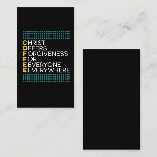 キリストは皆のための許しをどこでも提供します 名刺 (正面/裏面)