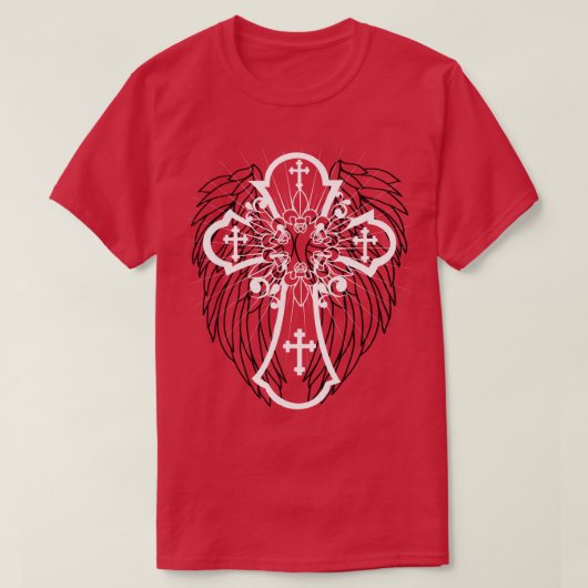 キリストは私たちの王であり救世主です Tシャツ (デザイン正面)